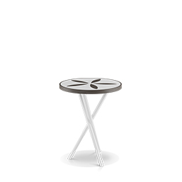 Sand Dollar Side Table 18" Tex White - White And Black Duraboard sand dollar side table 18" tex white - white and black duraboard